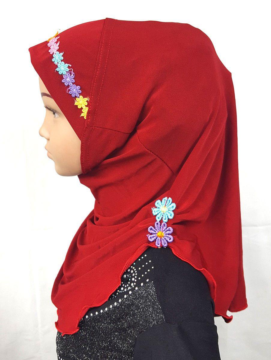 Crystal Hemp Toddler Kids Children Hijab Islamic Scarf Shawls -9397 - Arabian Shopping Zone