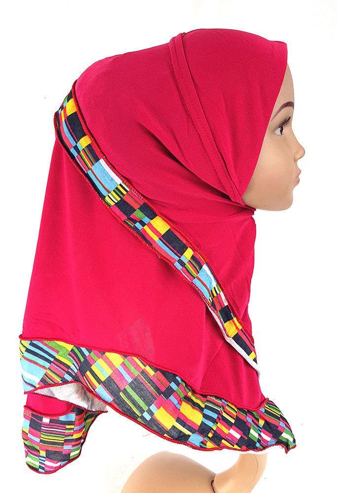 Crystal Hemp Kids Toddler Children Islamic Hijab Islamic Scarf Shawls -0102 - Arabian Shopping Zone