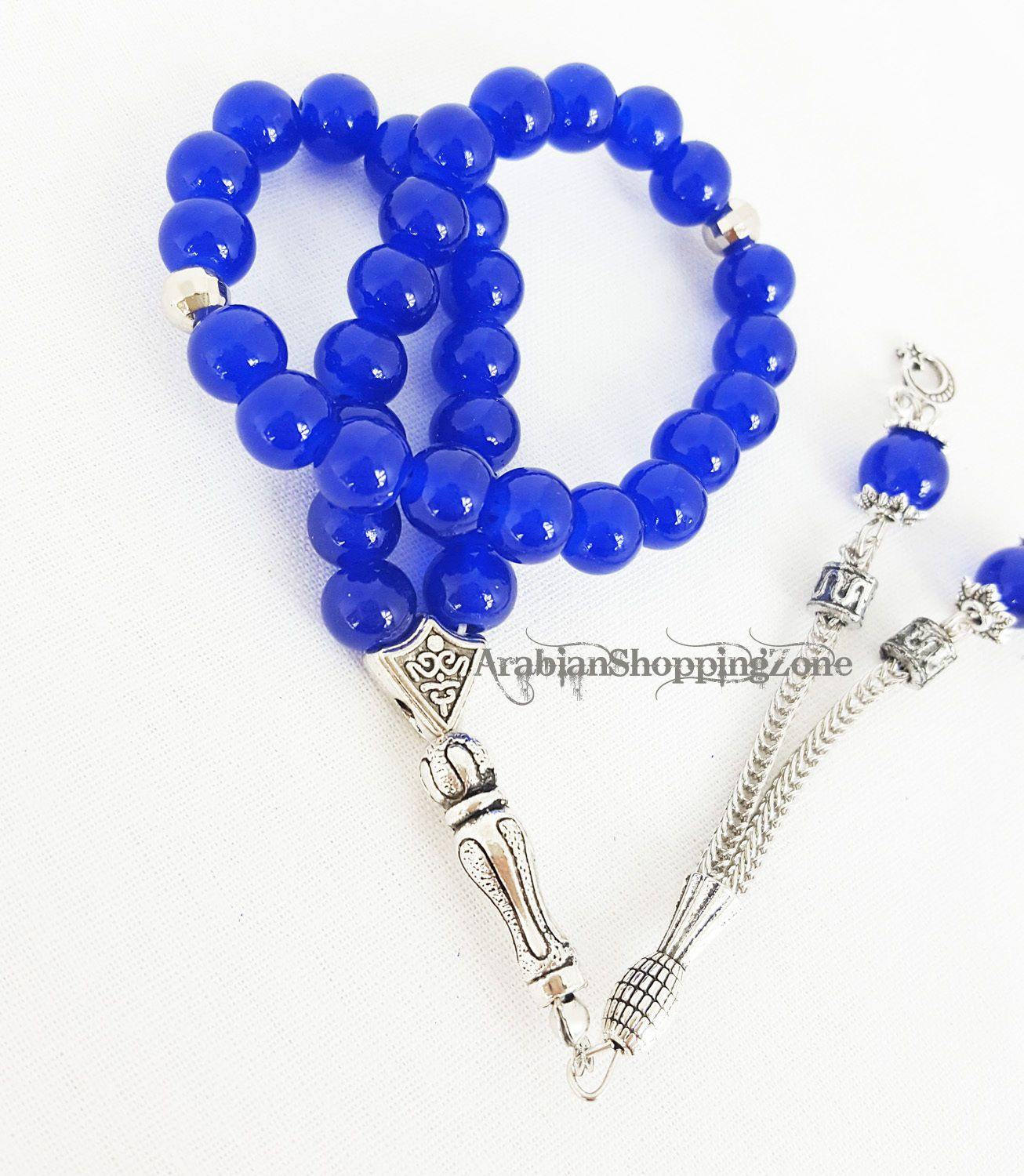 Islamic Salah 8mm Gemstone Prayer Beads 33 Misbaha Tasbih Sibha Masbaha - Arabian Shopping Zone