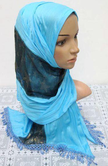 Wavy Women's Muslim Scarves Shawl Wrap Hijab - Arabian Shopping Zone