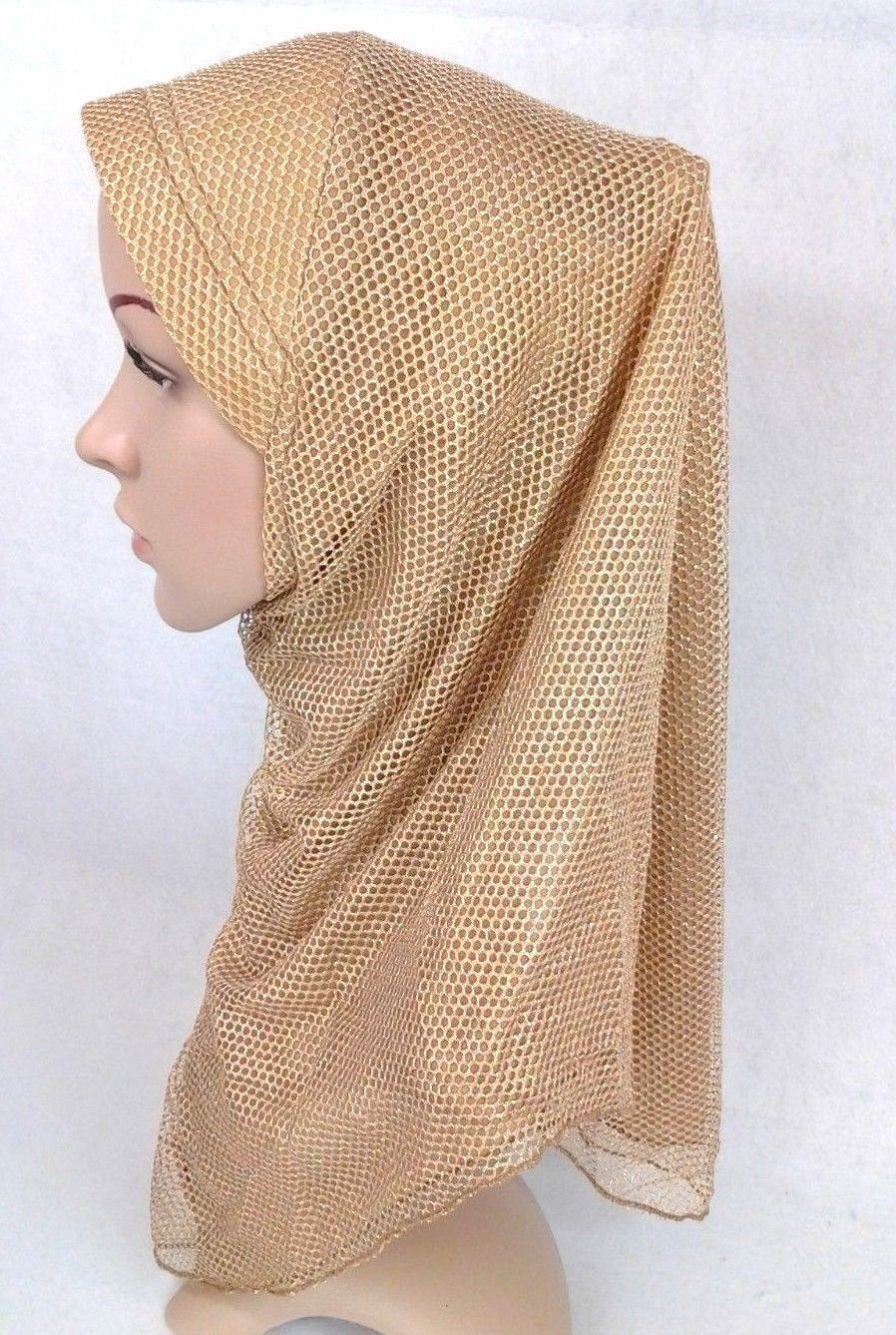 Muslim Hijab Islamic Soft Mesh Hijab/MaxiScarf/ Wrap/Shawl/Slip-on - Arabian Shopping Zone