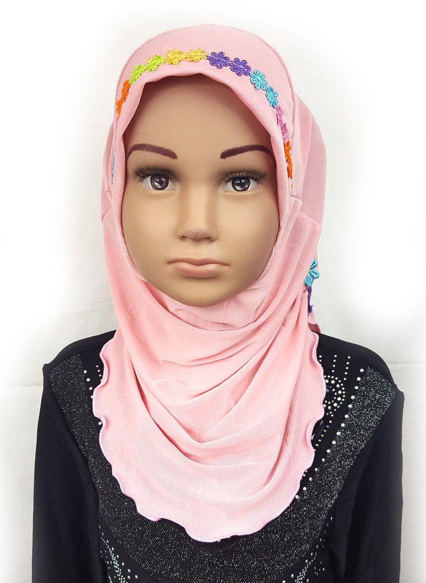 Crystal Hemp Toddler Kids Children Hijab Islamic Scarf Shawls -9397 - Arabian Shopping Zone