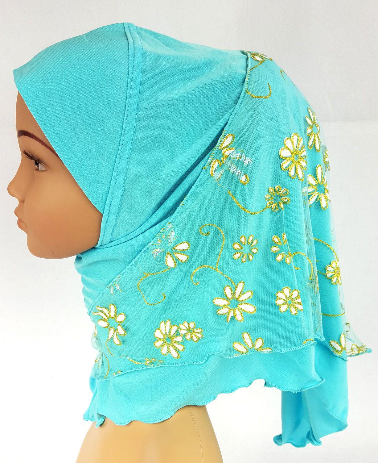 NEW Crystal Hemp Toddler Children Kids Hijab Islamic Scarf Shawls 2-8T - Arabian Shopping Zone