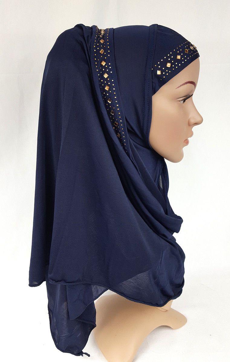 Slip On Instant Amira Style VISCOSE on-the-go Hijab Scarf ASZ0104 - Arabian Shopping Zone