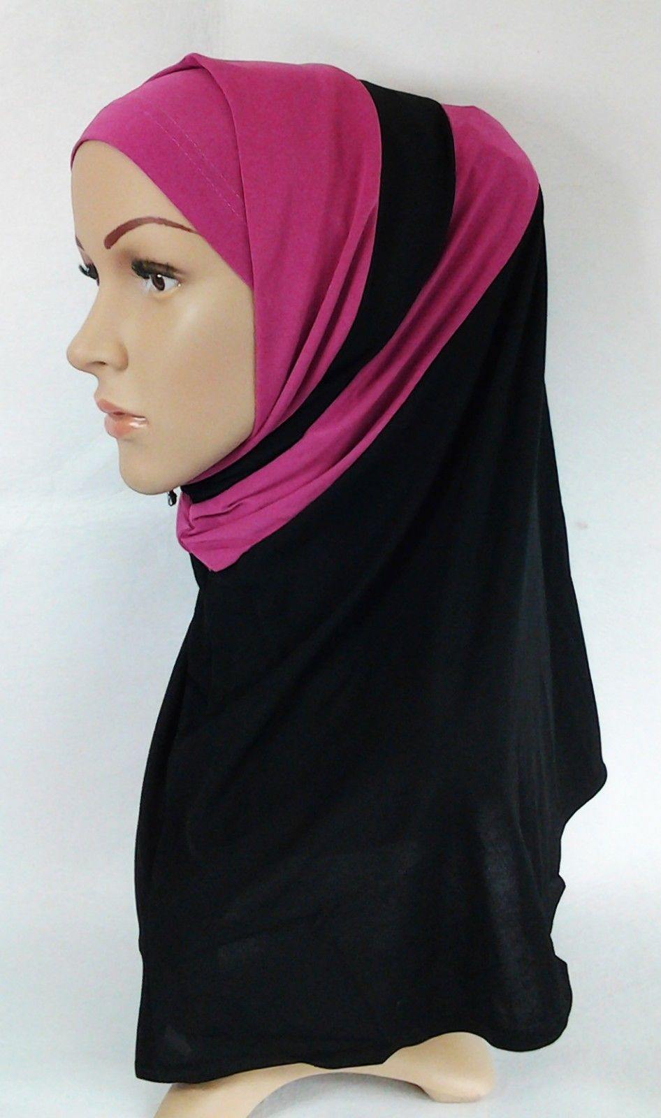 Crystal Linen Amira Muslim Hijab 2-color-Pattern Scarf - Arabian Shopping Zone