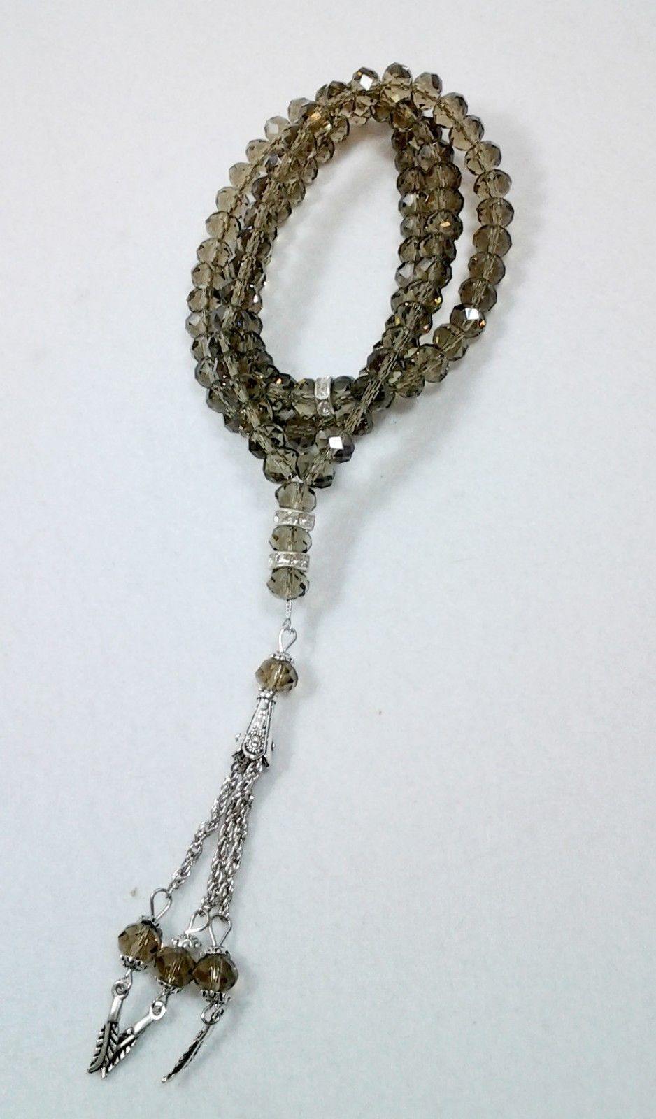 8mm Crystal Muslim Prayer Beads 99  Masbaha - Arabian Shopping Zone