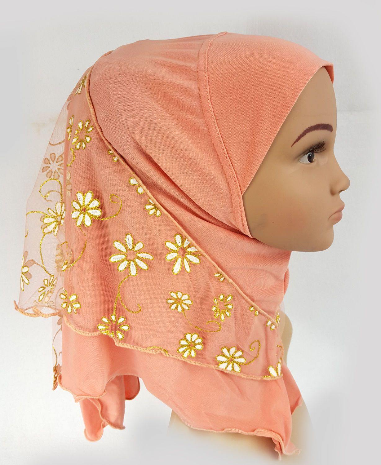 NEW Crystal Hemp Toddler Children Kids Hijab Islamic Scarf Shawls 2-8T - Arabian Shopping Zone