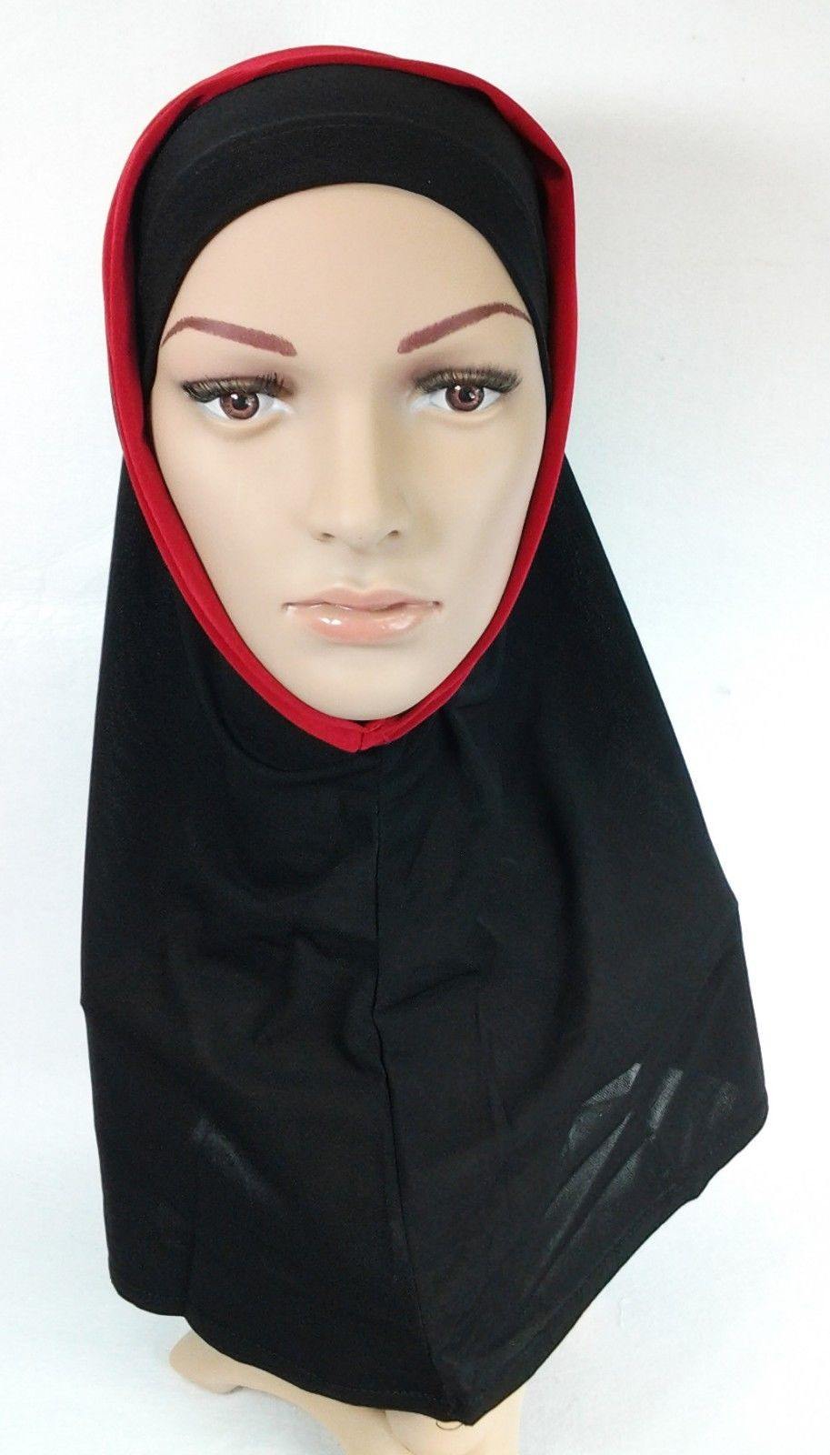 New Crystal Linen Amira Muslim Hijab 2-color-Pattern Scarf Islamic Headwear - Arabian Shopping Zone