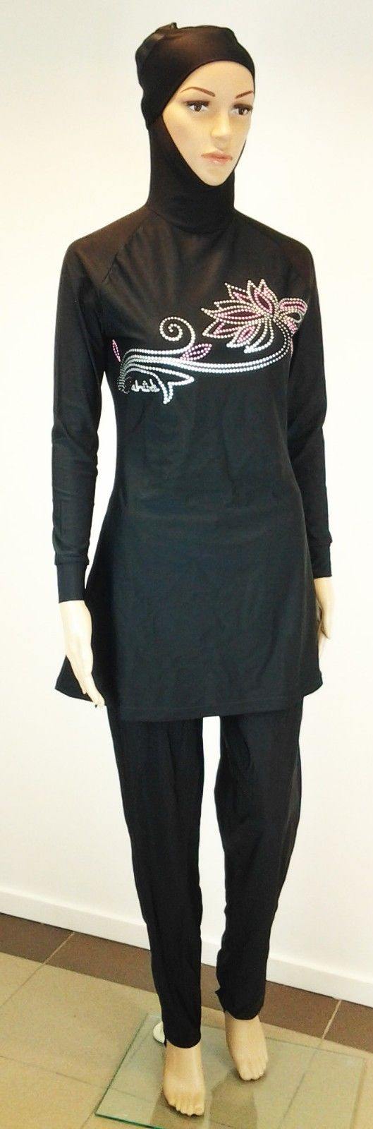 NEW Muslim Islamic Full Cover Swimwear Beach Wear Costumes S-3XL - Arabian Shopping Zone