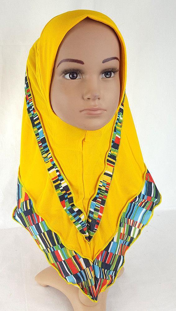 NEW Crystal Hemp Kids Toddler Children Islamic Hijab Islamic Scarf Shawls 3-8T - Arabian Shopping Zone