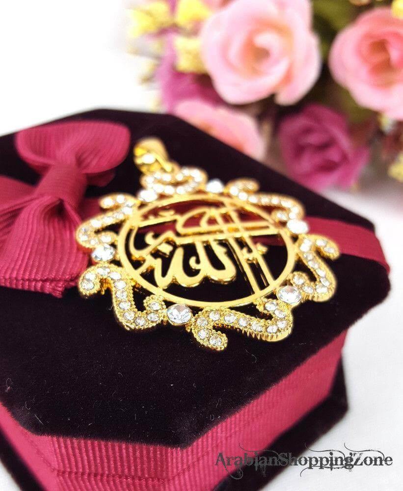 24k Gold Plated Muslim Pendant Copper Necklace - Islamic Shop