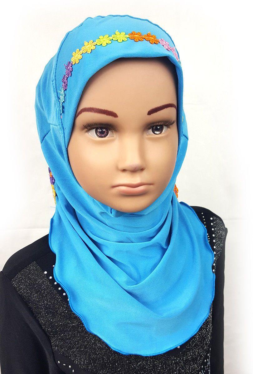 Crystal Hemp Toddler Kids Children Hijab Islamic Scarf Shawls -9397 - Arabian Shopping Zone