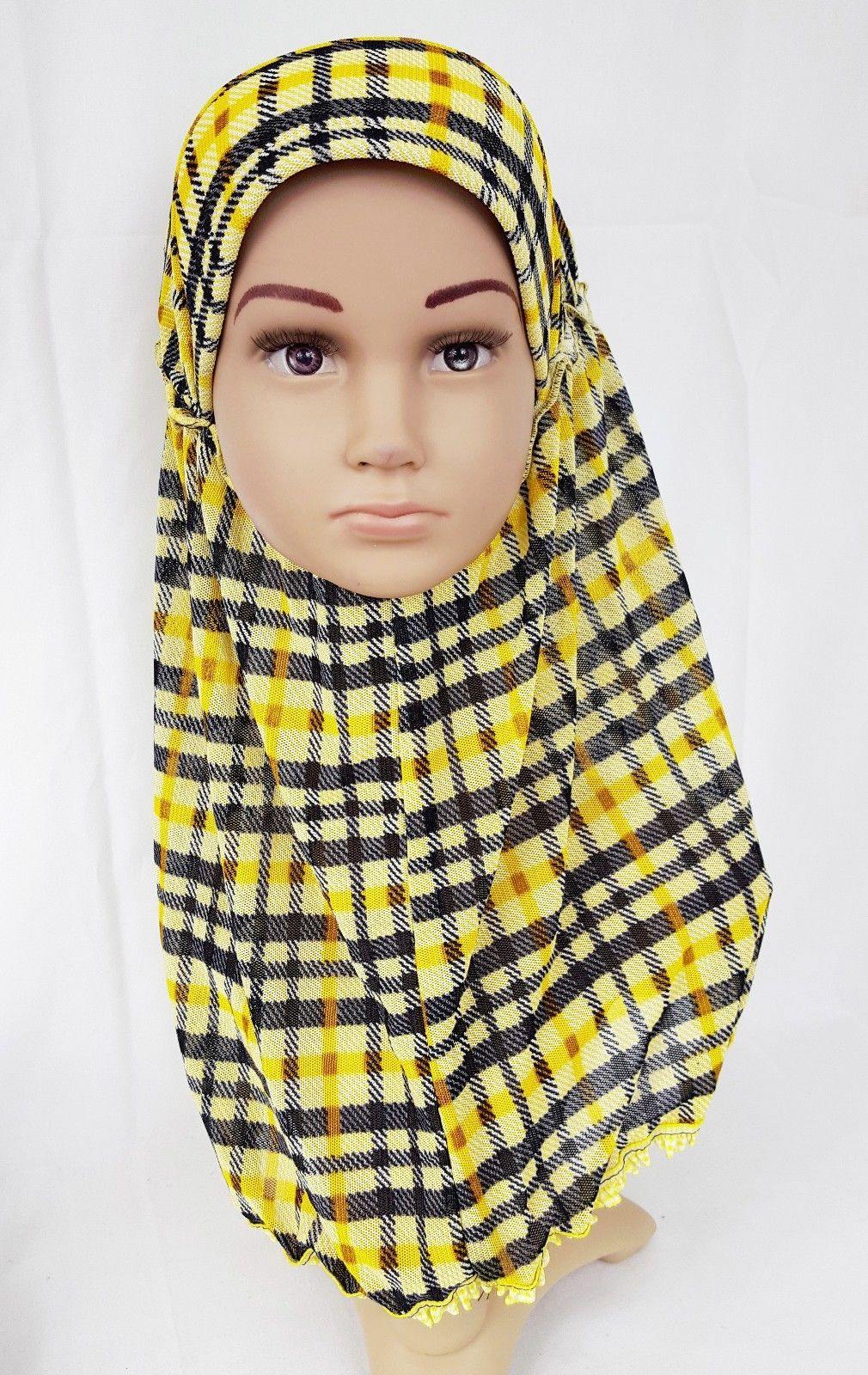 NEW Lace/NetYarn Toddler Kids Children Hijab Islamic Scarf Shawls 2-8T - Arabian Shopping Zone