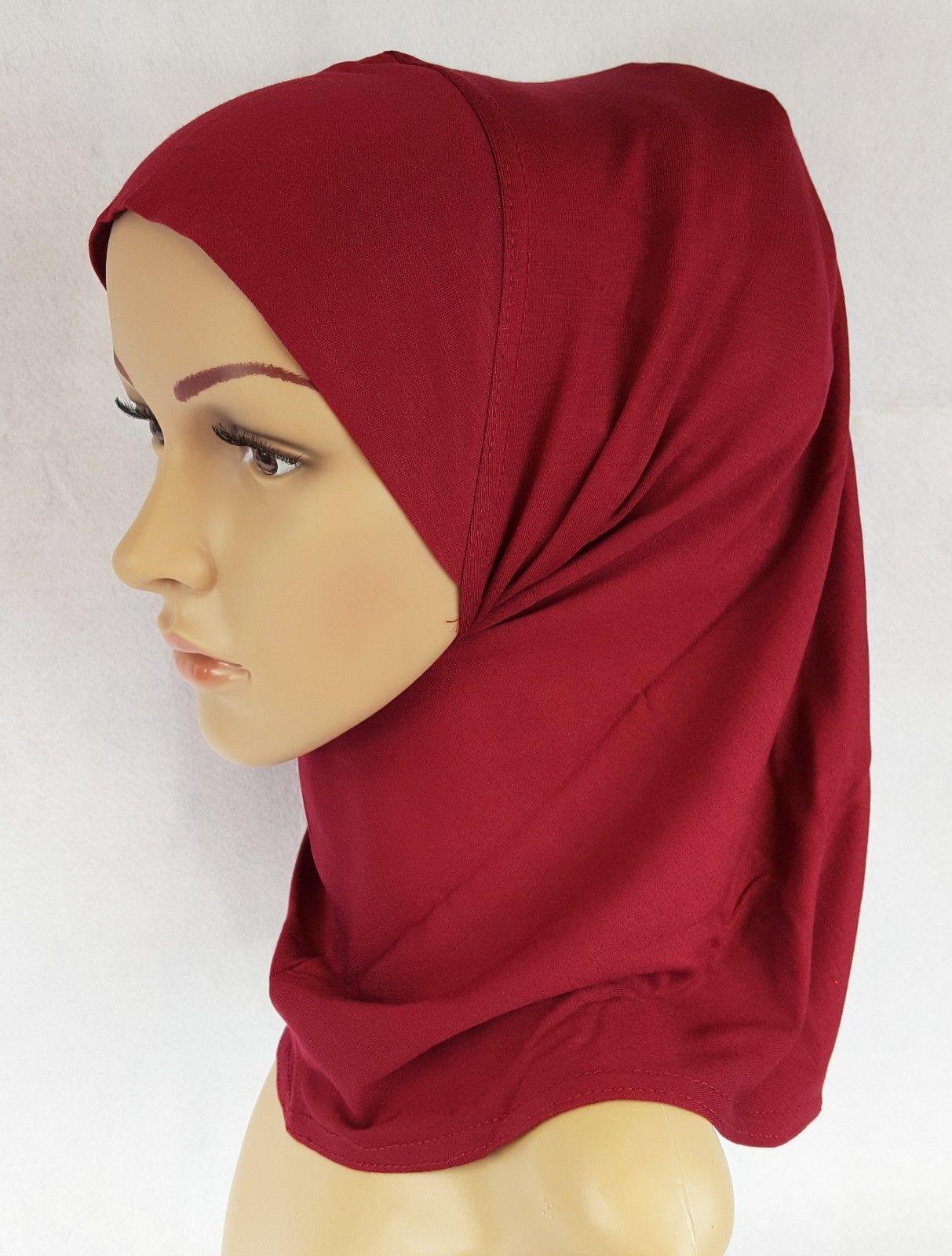 Premium Slip On Instant Egyptian Cotton Muslim Girls Hijab Shawls Wrap Headwear - Arabian Shopping Zone