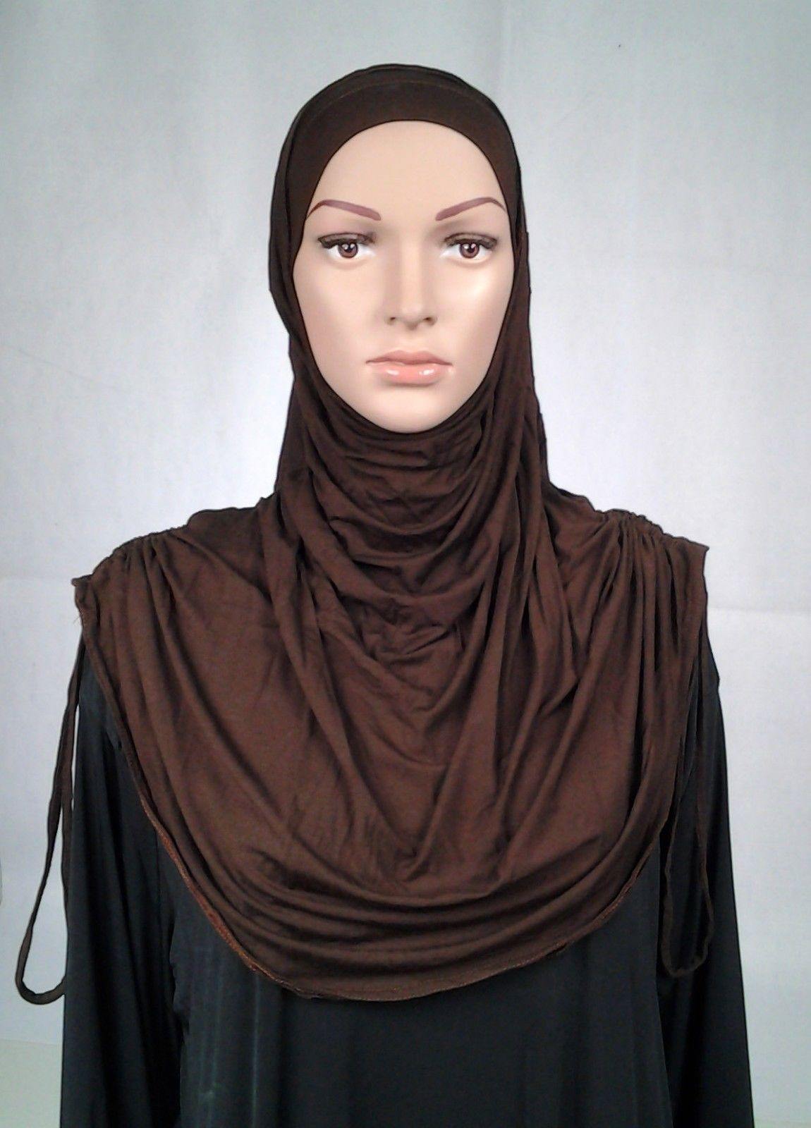 Modal Cotton 2 Piece Amira Hijab Islamic Scarf Shawls Muslim Head Wrap - Arabian Shopping Zone