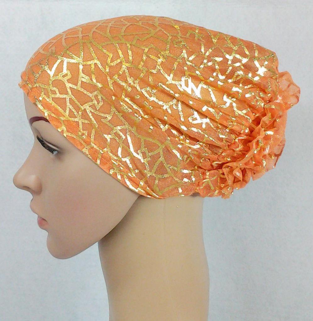 Gauze Gilt-Print UnderHijab Muslim Inner Hijab Caps Hair loss Underscarf - Arabian Shopping Zone