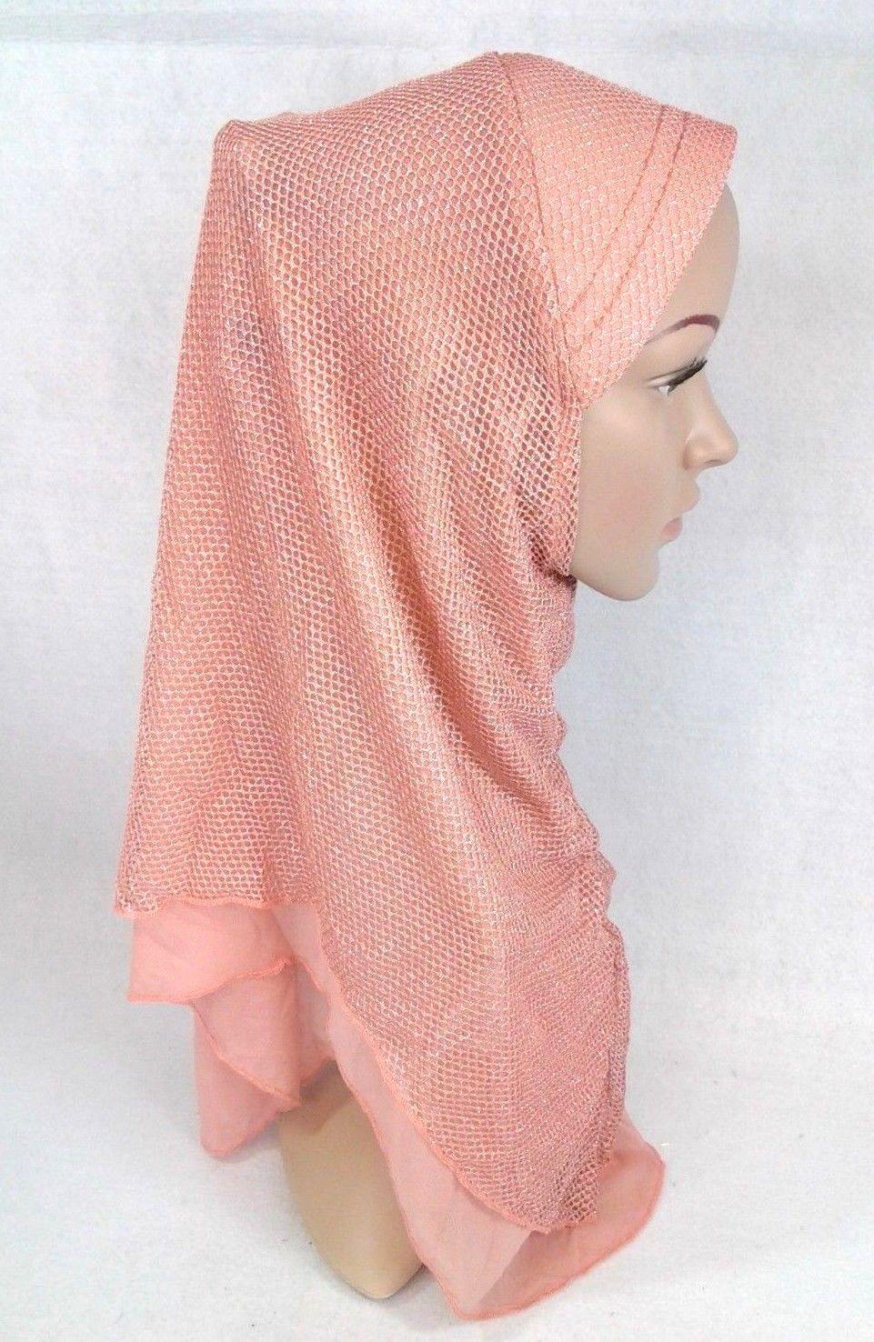 Muslim Hijab Islamic Soft Mesh Hijab/MaxiScarf/ Wrap/Shawl/Slip-on - Arabian Shopping Zone