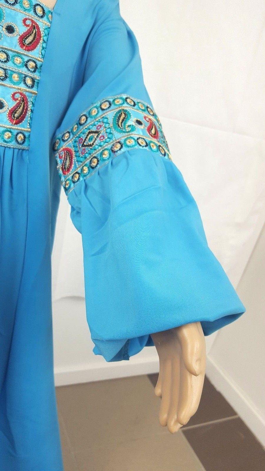 High Quality Children Girls Dress Kids Long Sleeve Holiday Abaya 6-12T - Arabian Shopping Zone