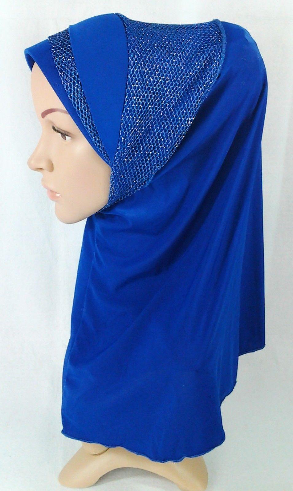 High Quality Viscose Lycra Lace Muslim Hijab Islamic Scarf Shawls Slip-on - Arabian Shopping Zone