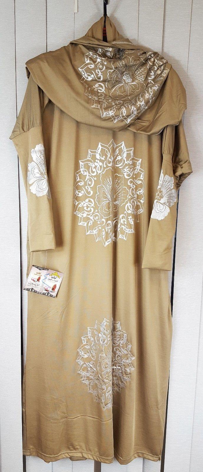 Girls Maxi Silver Print Dress Kids Long Sleeve Holiday Abaya Islamic 6-14T - Arabian Shopping Zone