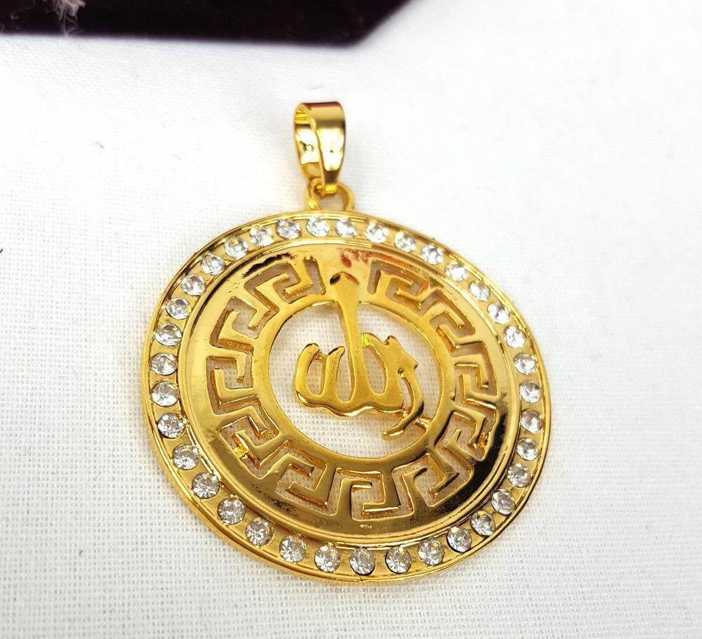 24k Gold Plated Muslim Pendant Copper Necklace - Islamic Shop