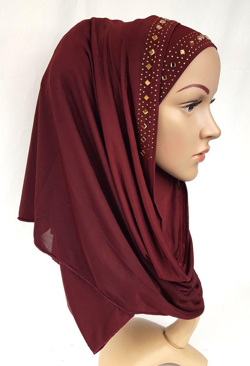 Slip On Instant Amira Style VISCOSE on-the-go Hijab Scarf ASZ0104 - Arabian Shopping Zone