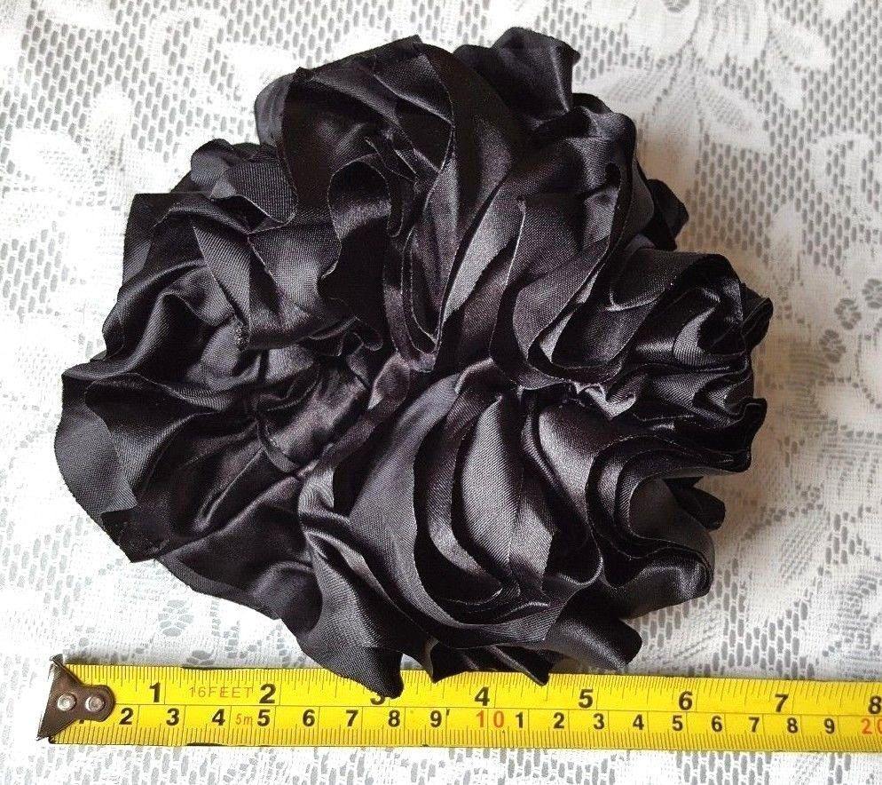 Hijab Khaleeji Volumizer Shining Scrunchie Large Maxi Flower Hair Tie Bun Scarf - Arabian Shopping Zone