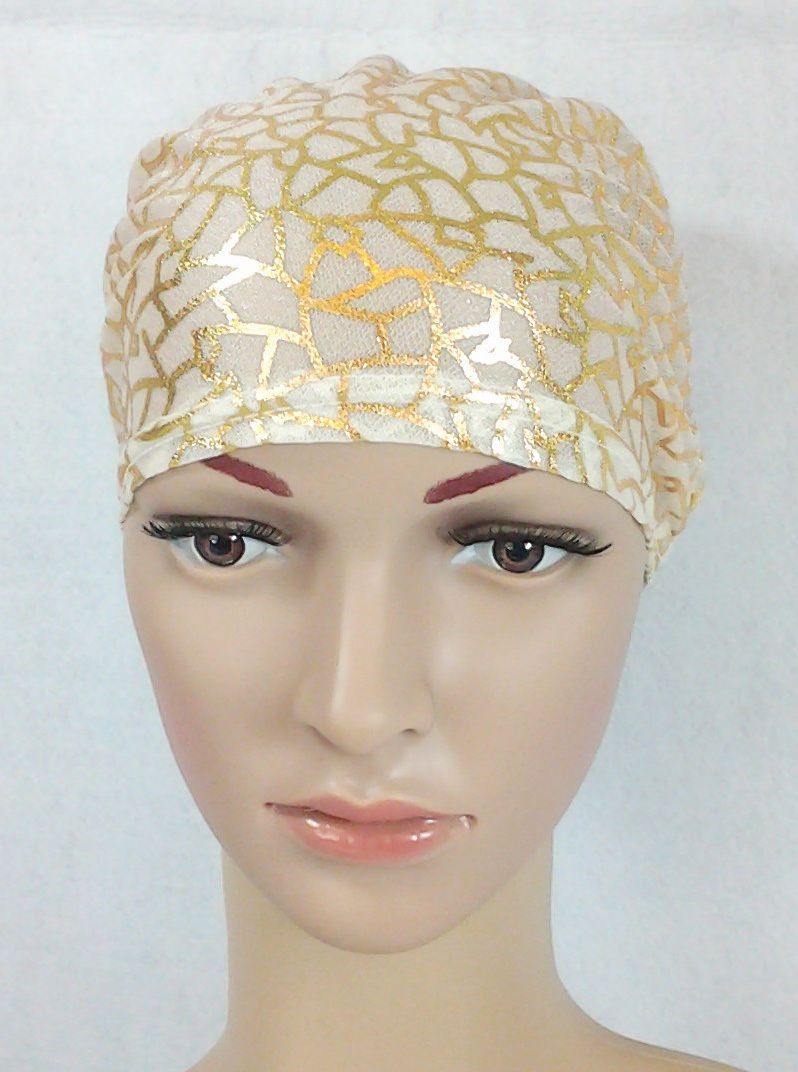 Gauze Gilt-Print UnderHijab Muslim Inner Hijab Caps Hair loss Underscarf - Arabian Shopping Zone