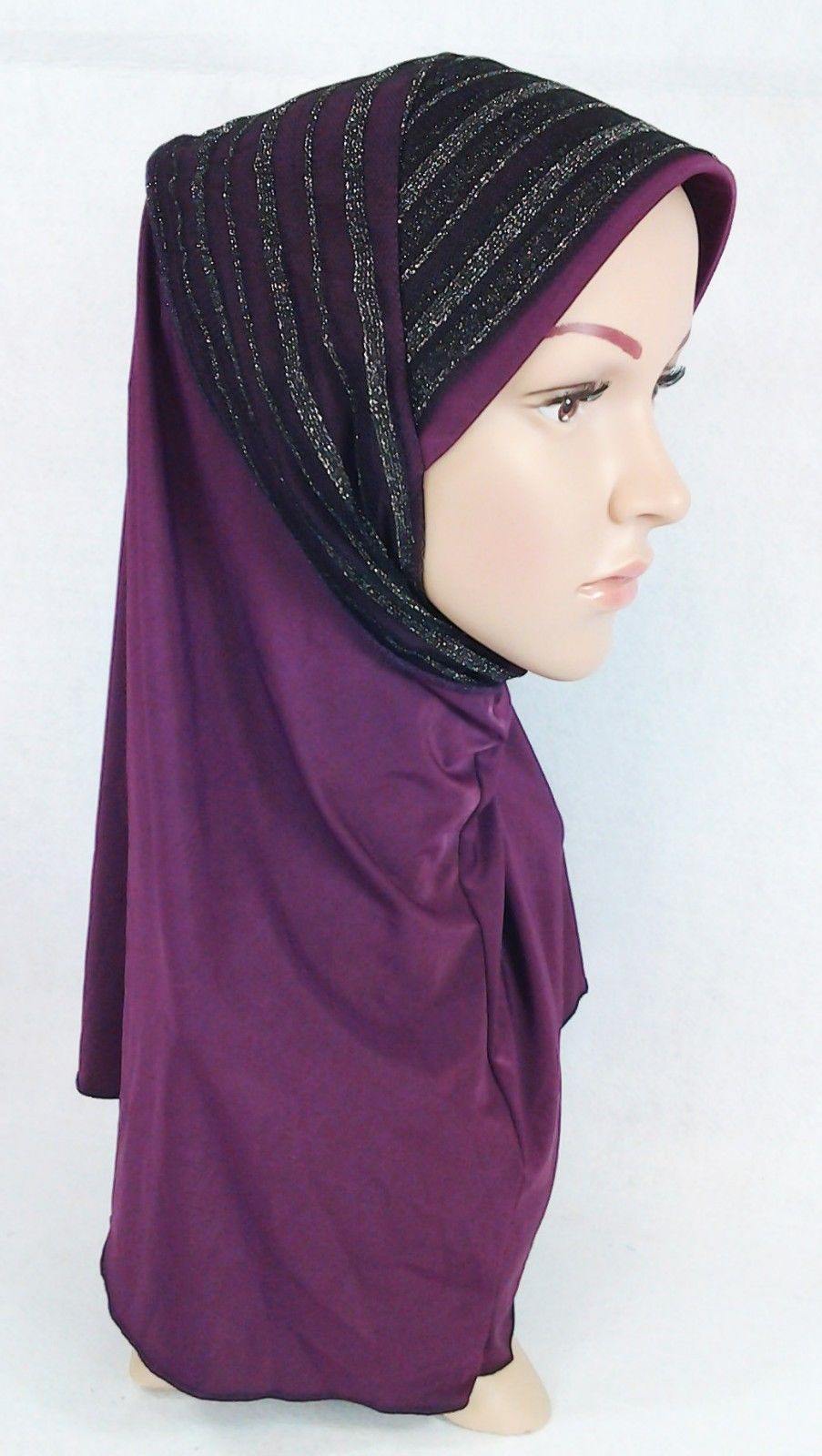 High Quality Viscose Lycra Lace Muslim Hijab Islamic Scarf Shawls Slip-on - Arabian Shopping Zone