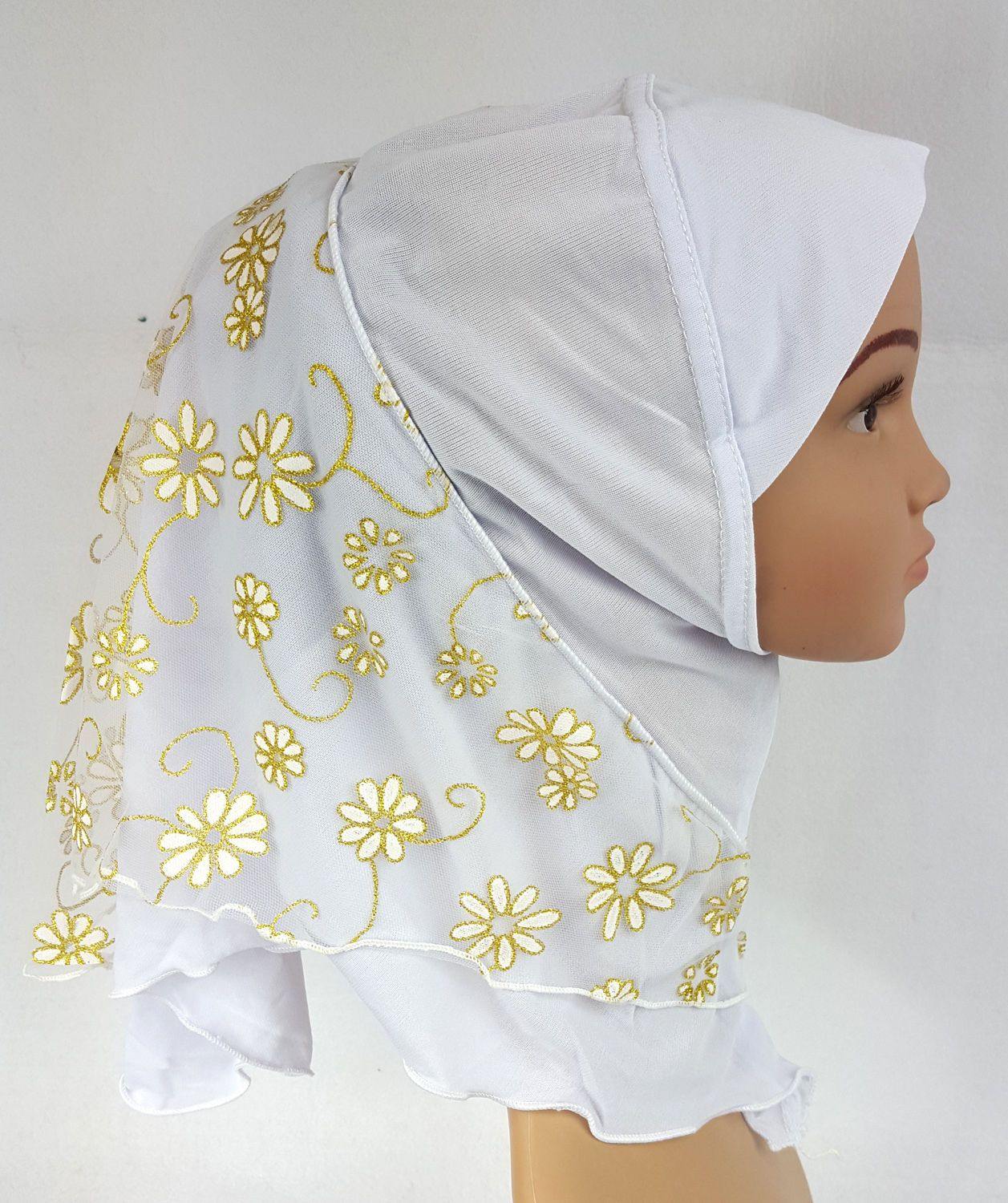 NEW Crystal Hemp Toddler Children Kids Hijab Islamic Scarf Shawls 2-8T - Arabian Shopping Zone