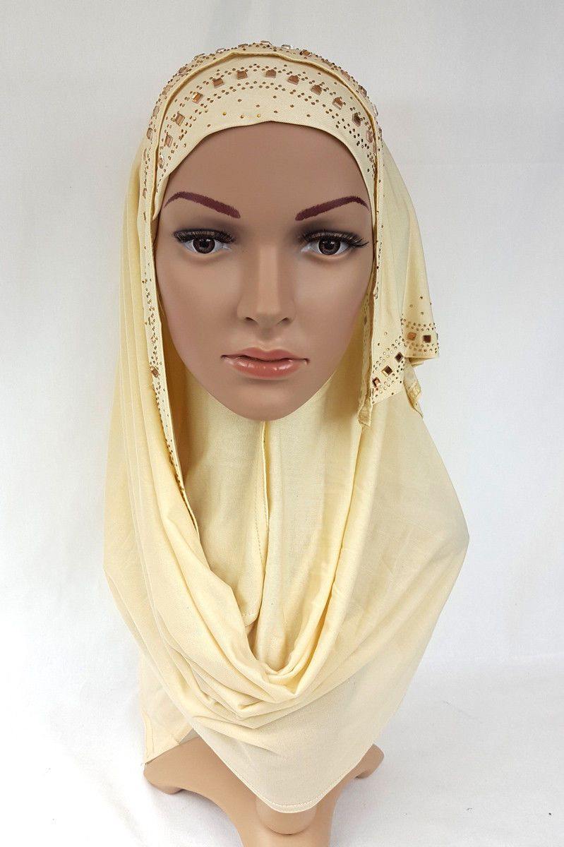 Slip On Instant Amira Style VISCOSE on-the-go Hijab Scarf ASZ0104 - Arabian Shopping Zone