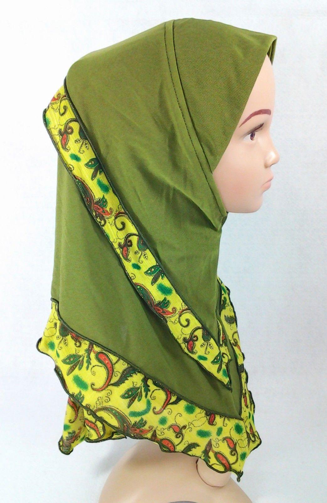 NEW Crystal Hemp Kids Toddler Children Islamic Hijab Islamic Scarf Shawls 3-8T - Arabian Shopping Zone