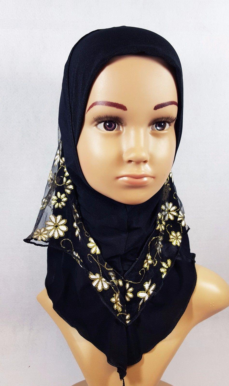 NEW Crystal Hemp Toddler Children Kids Hijab Islamic Scarf Shawls 2-8T - Arabian Shopping Zone