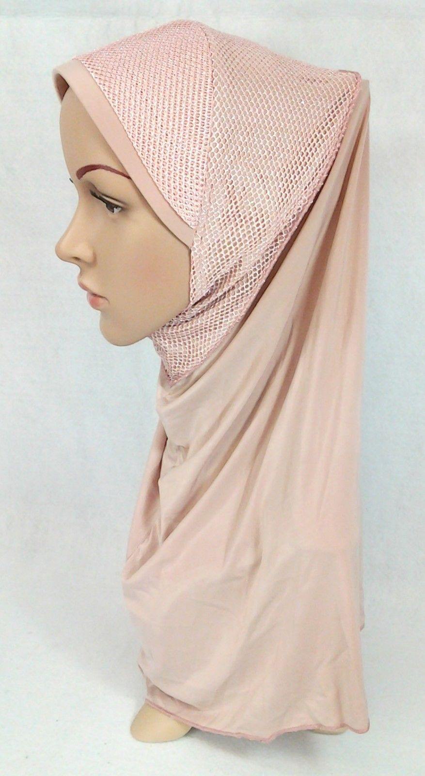 High Quality Viscose Lycra Lace Muslim Hijab Islamic Scarf Shawls Slip-on - Arabian Shopping Zone