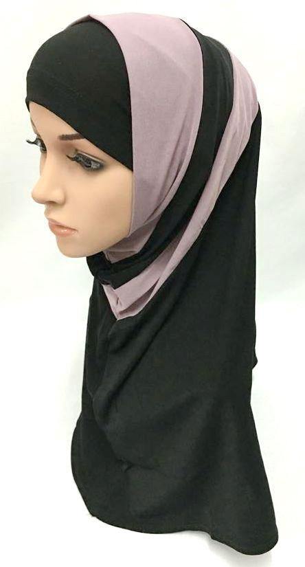 Crystal Linen Amira Muslim Hijab 2-color-Pattern Scarf - Arabian Shopping Zone