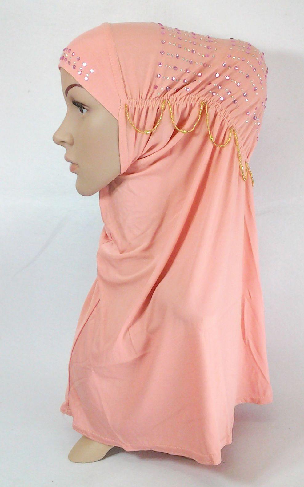 Viscose Ice Silk RhineStone Hijab Muslim Scraf Islamic Amira ASZ089B - Arabian Shopping Zone