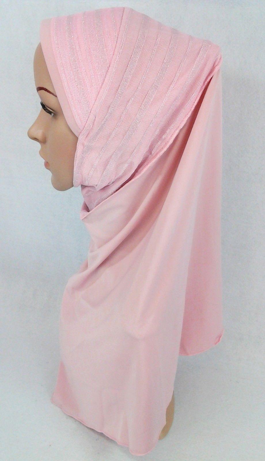 High Quality Viscose Lycra Lace Muslim Hijab Islamic Scarf Shawls Slip-on - Arabian Shopping Zone