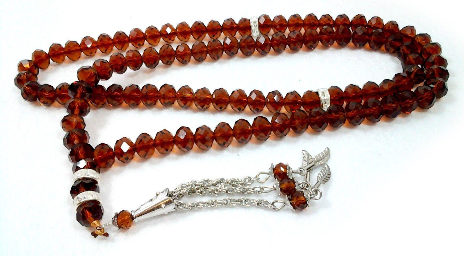 8mm Crystal Muslim Prayer Beads 99  Masbaha - Arabian Shopping Zone