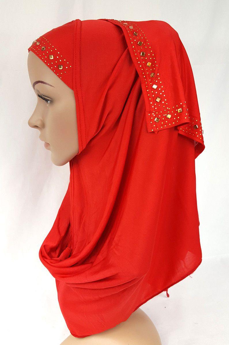 Slip On Instant Amira Style VISCOSE on-the-go Hijab Scarf ASZ0104 - Arabian Shopping Zone