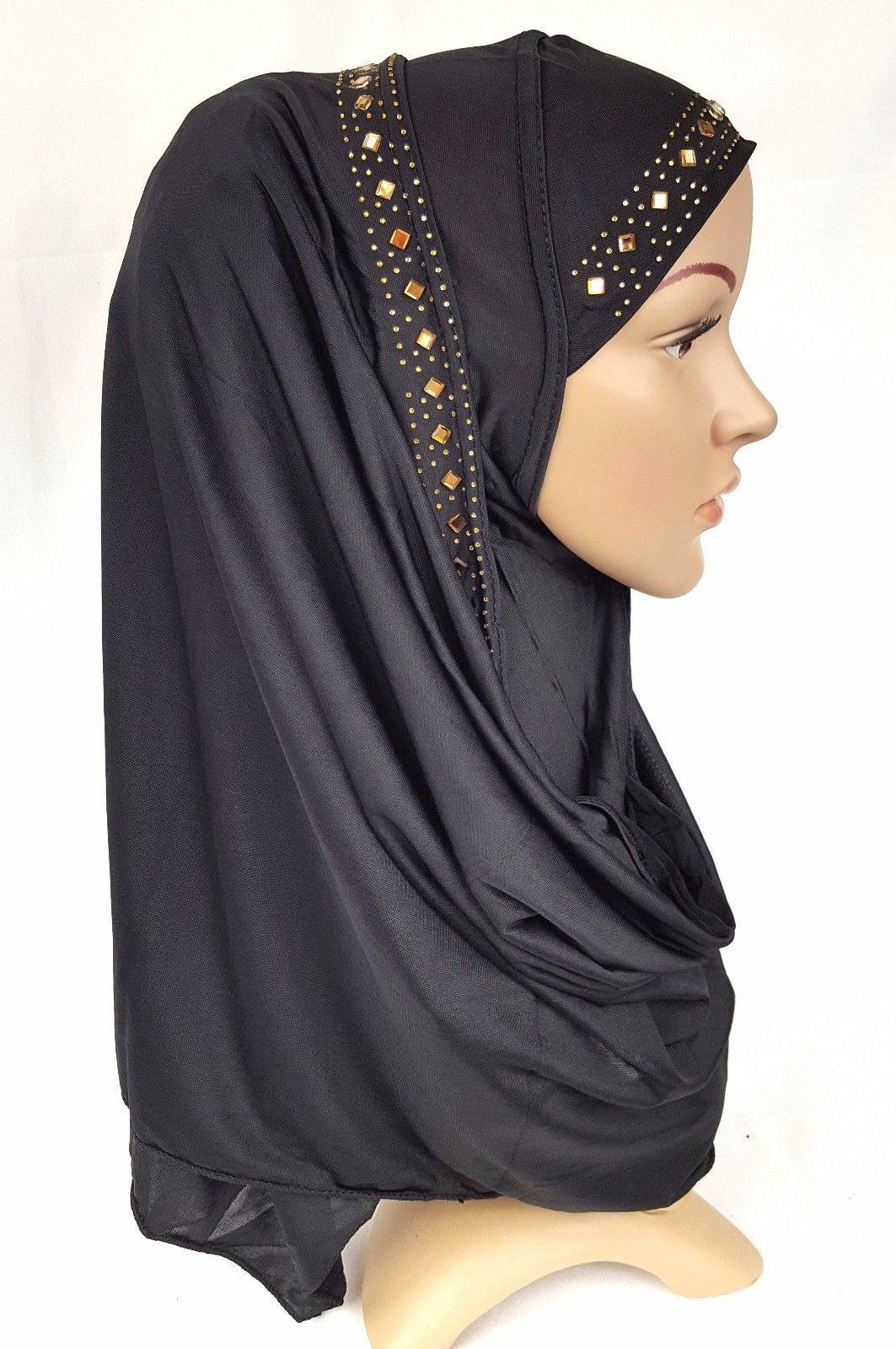 Slip On Instant Amira Style VISCOSE on-the-go Hijab Scarf ASZ0104 - Arabian Shopping Zone