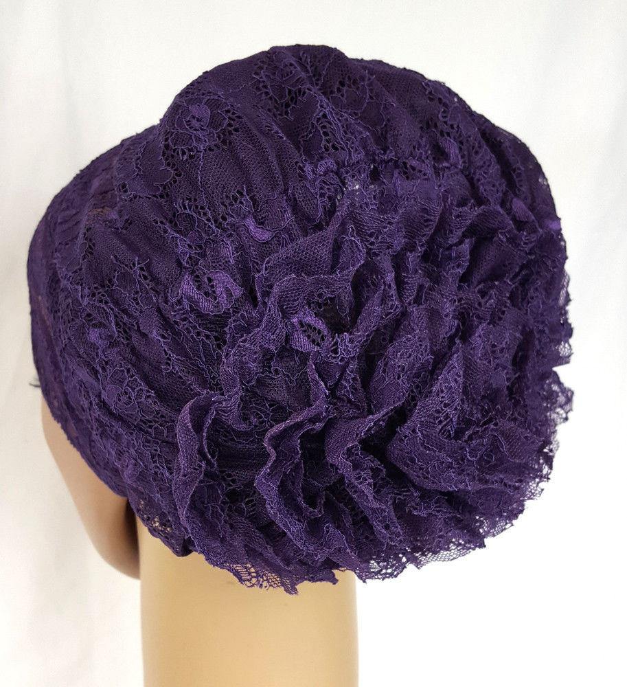 NEW Full Lace Muslim Inner Hijab Caps Flower-Back Islamic Underscarf Hats - Arabian Shopping Zone