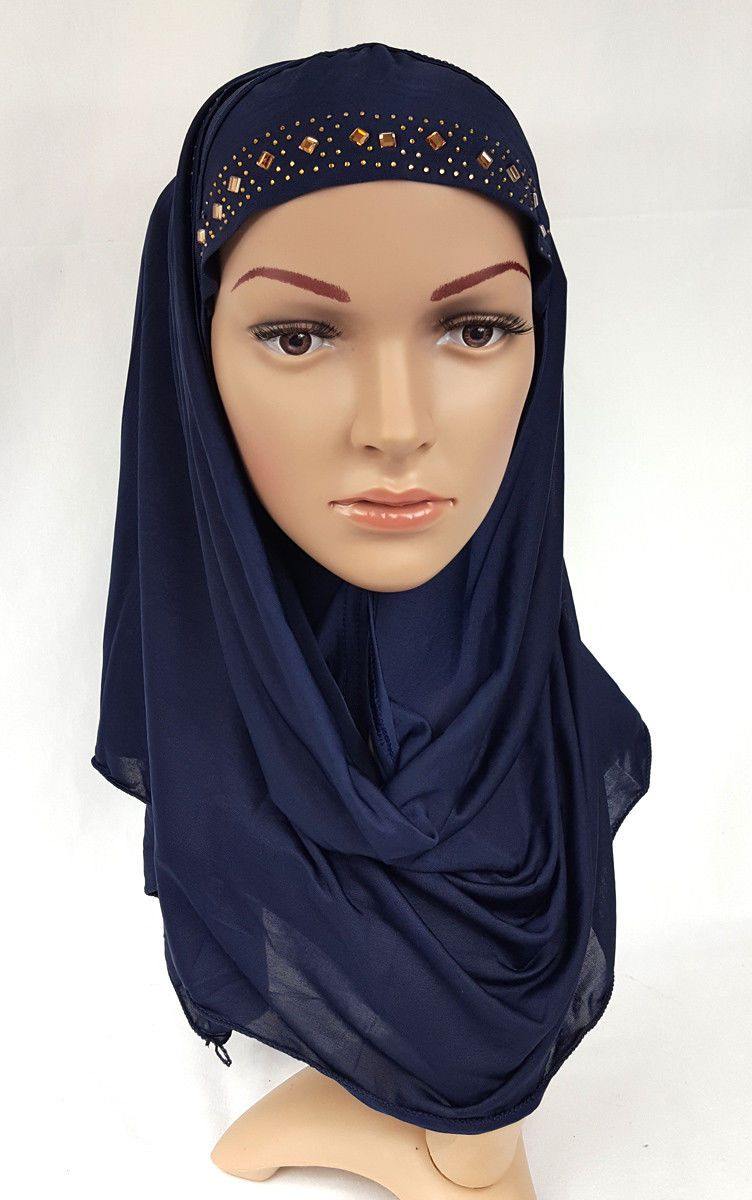 Slip On Instant Amira Style VISCOSE on-the-go Hijab Scarf ASZ0104 - Arabian Shopping Zone