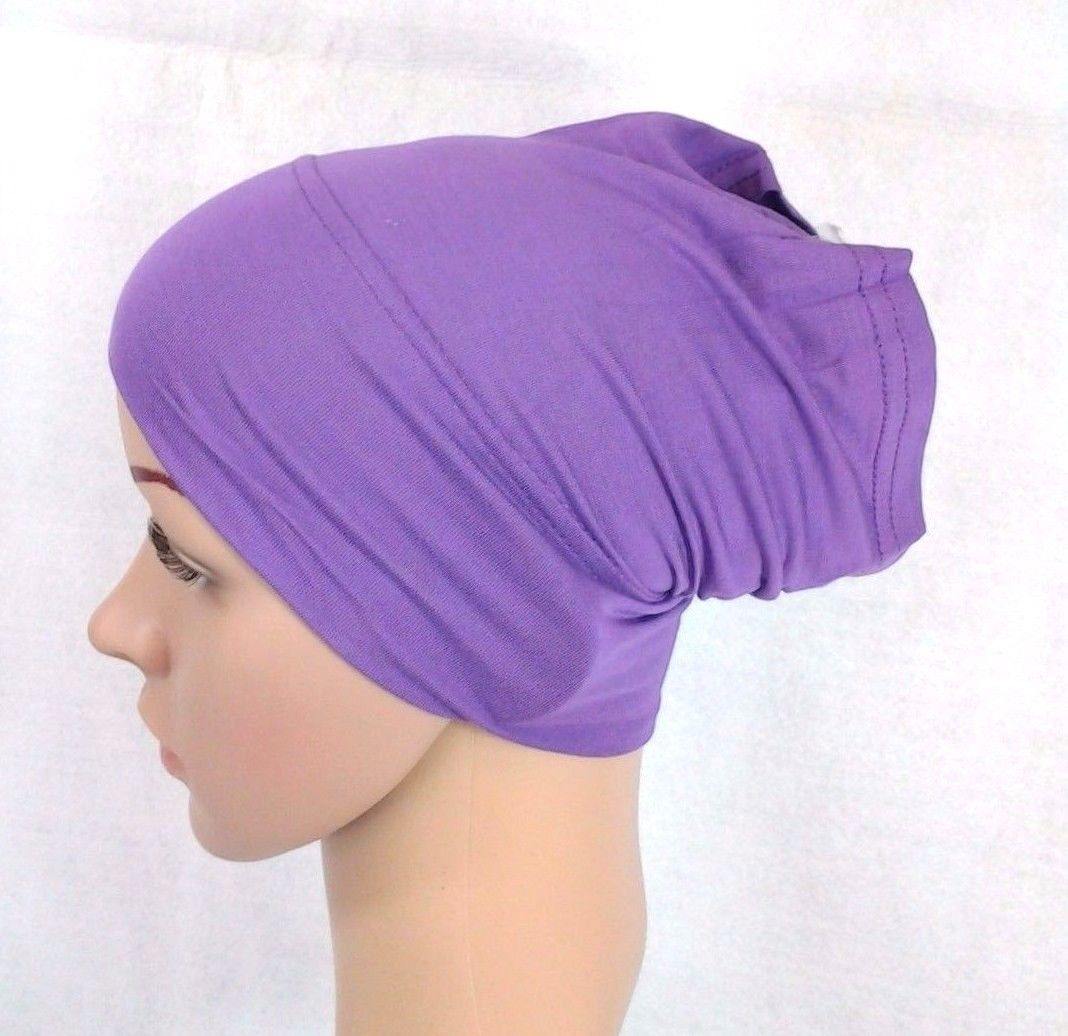 Cotton UnderHijab Scarf Shawl Slip on Bonnet Hijab Tube Hair Loss (12 colors) - Arabian Shopping Zone