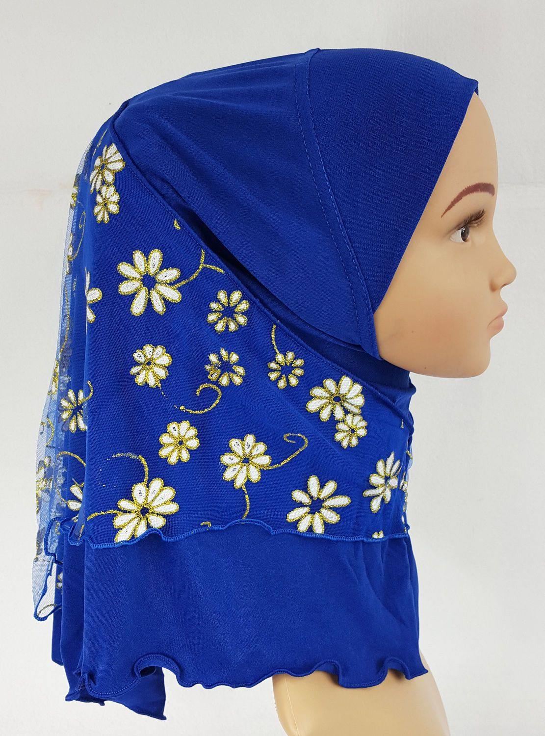 Crystal Hemp Toddler Children Kids Hijab Islamic Scarf Shawls -7270 - Arabian Shopping Zone