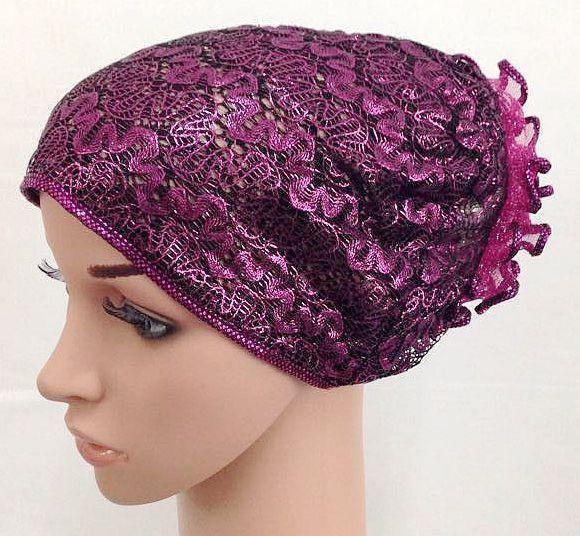 High Quality Double-Lace Flower UnderHijab Muslim Hijab Caps Islamic Underscarf - Arabian Shopping Zone