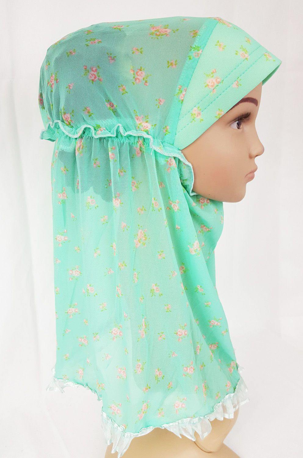NEW Lace/NetYarn Toddler Kids Children Hijab Islamic Scarf Shawls 2-8T - Arabian Shopping Zone