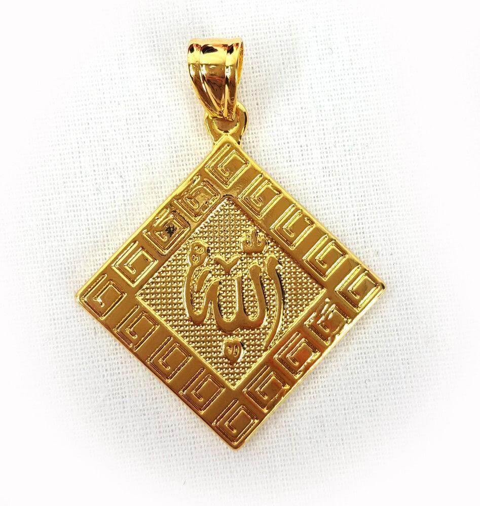 24k Gold Plated Muslim Pendant Copper Necklace - Islamic Shop