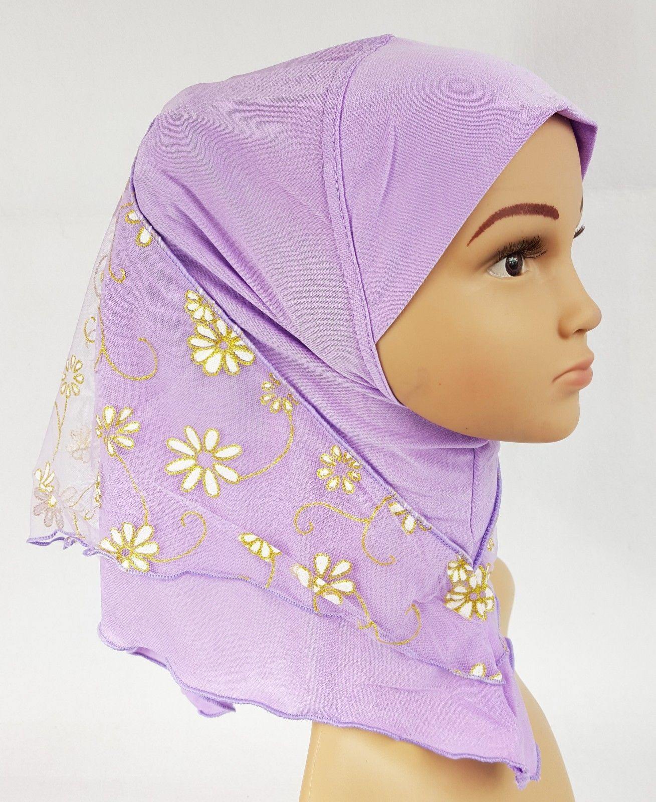 Crystal Hemp Toddler Children Kids Hijab Islamic Scarf Shawls -7270 - Arabian Shopping Zone