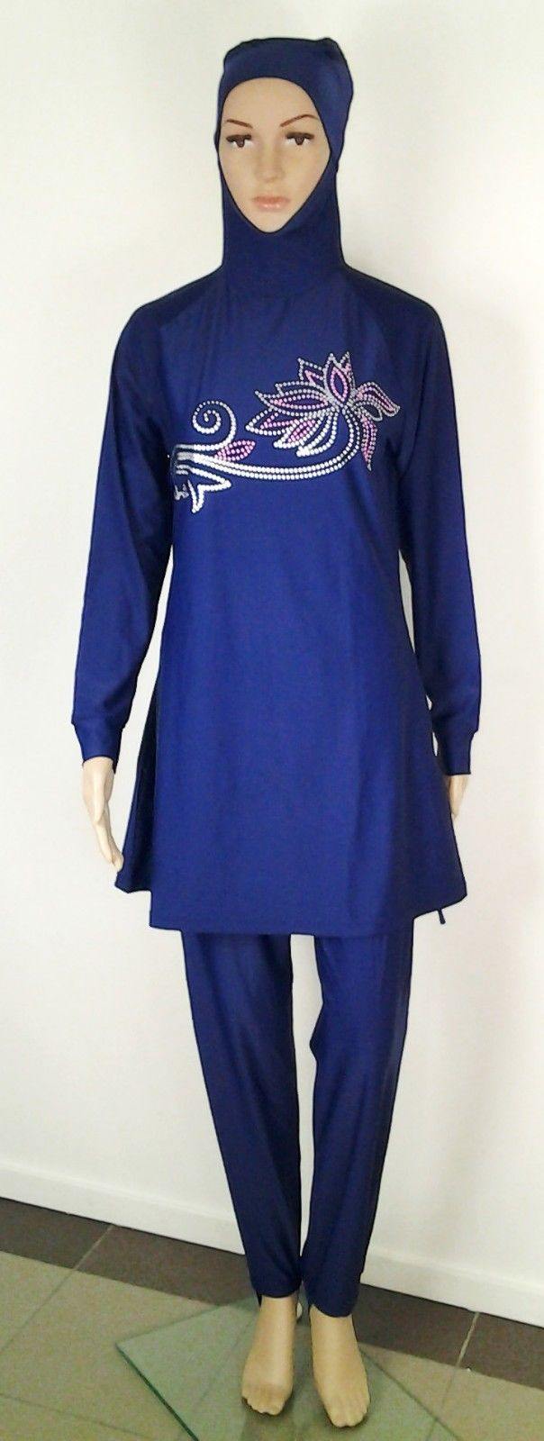 NEW Muslim Islamic Full Cover Swimwear Beach Wear Costumes S-3XL - Arabian Shopping Zone