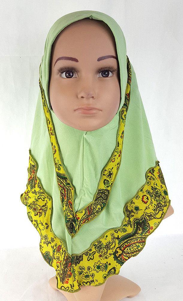 NEW Crystal Hemp Kids Toddler Children Islamic Hijab Islamic Scarf Shawls 3-8T - Arabian Shopping Zone